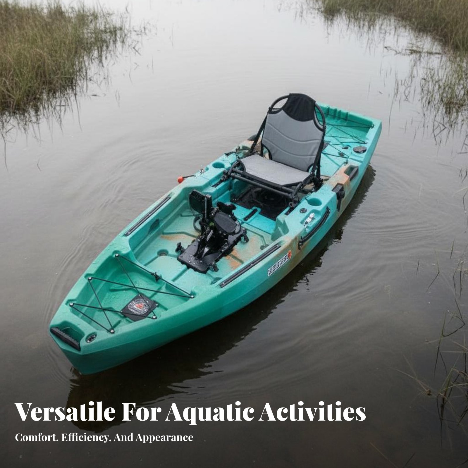 Fishing Kayak Sit On Top - Kayak Gonfiabile Pieghevole con Pedali per