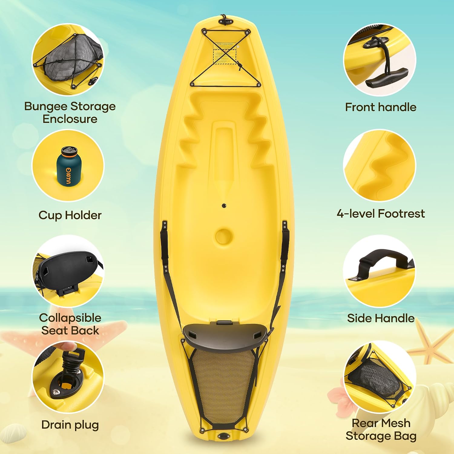 Kayak con Pagaia 6.5 FT, Barca - Fishing Kayak Sit In recensione e prezzo