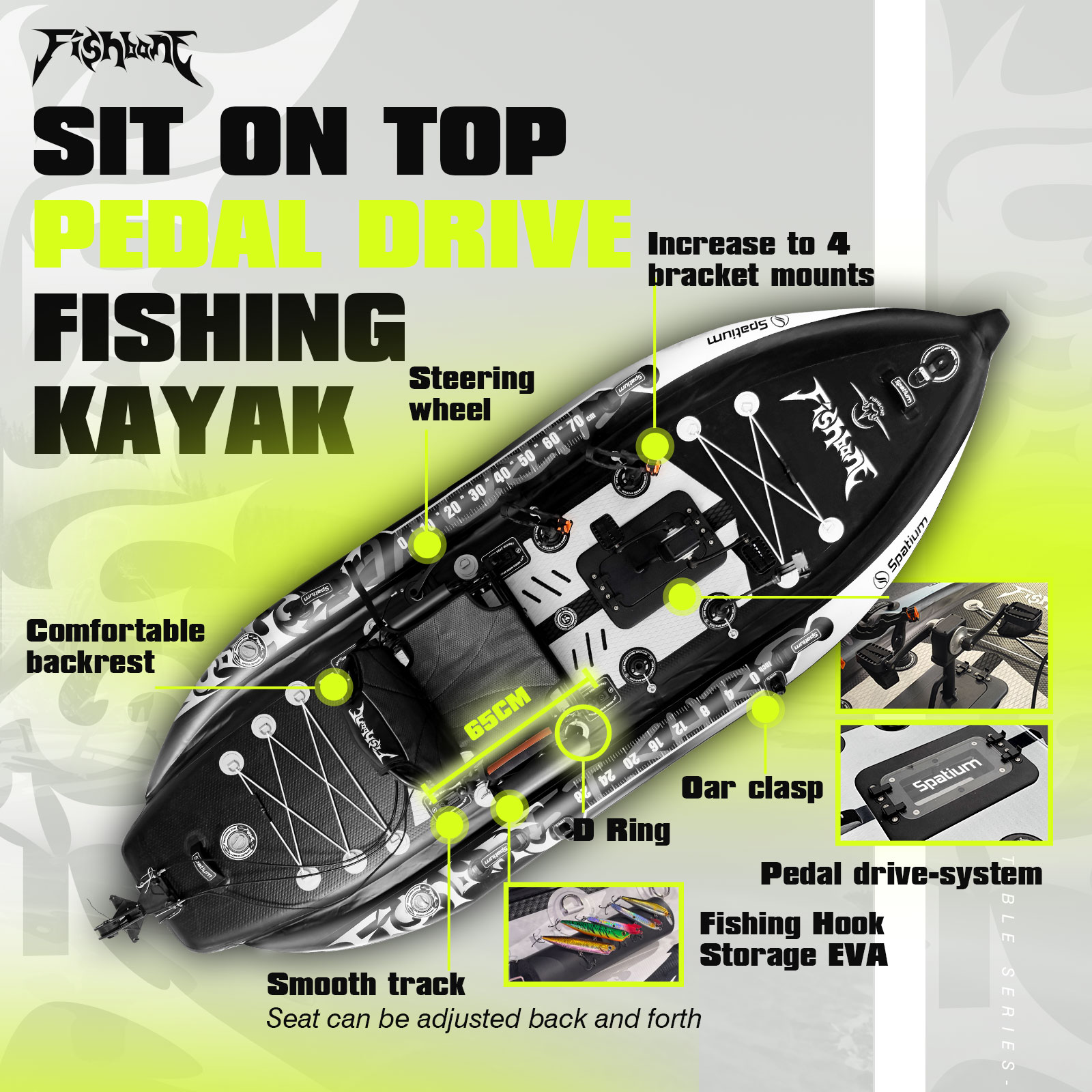 Kayak a Pedali Gonfiabile Spat - Fishing Kayak Sit On Top recensione e prezzo
